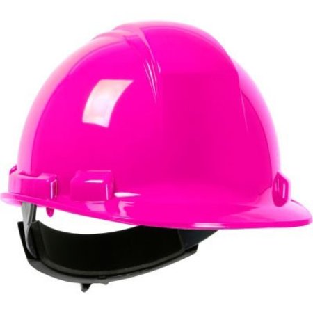 PIP Whistler Cap Style Hard Hat HDPE Shell, 4-Point Textile Suspension, Wheel Ratchet Adjustment, Pink 280-HP241R-20